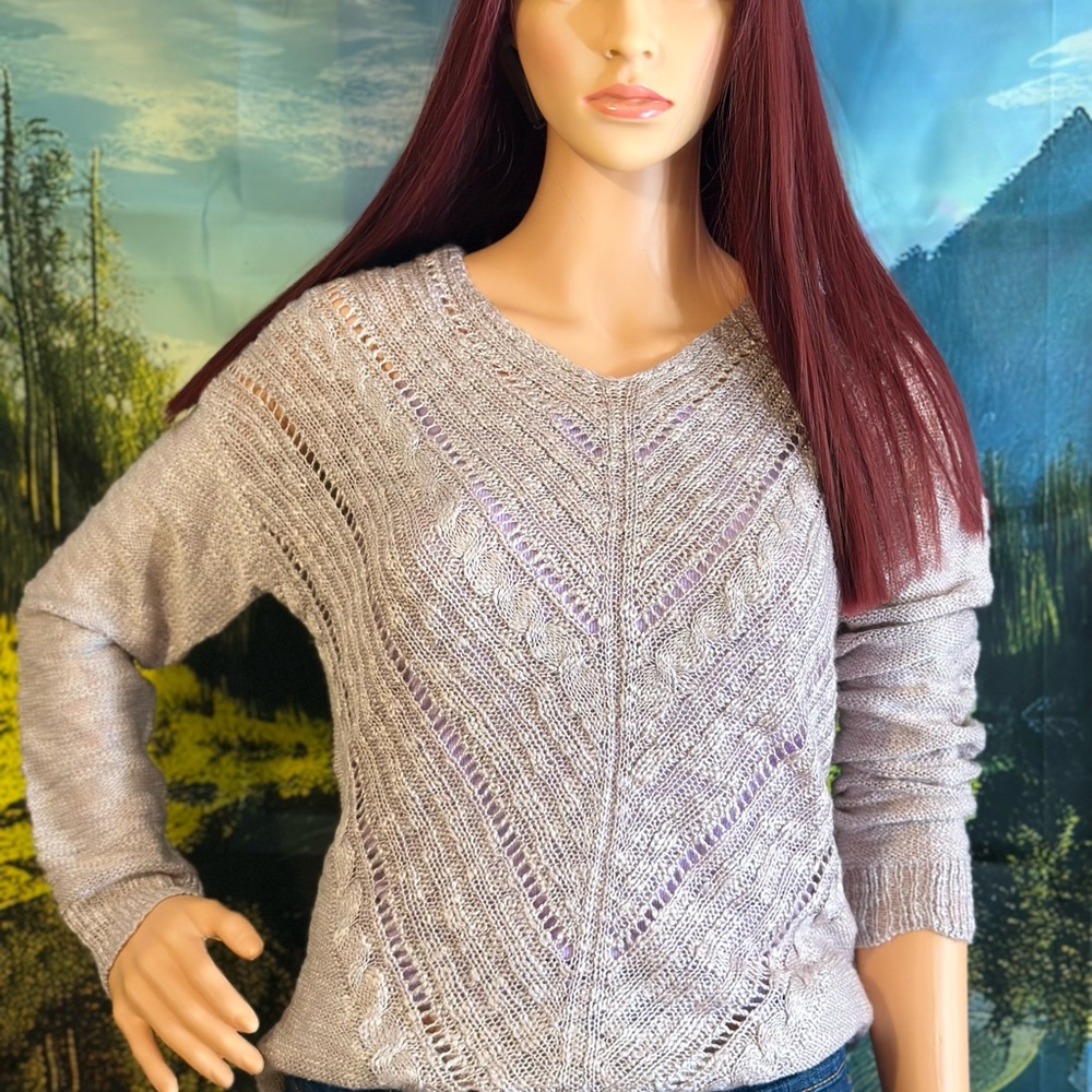 Cloud Chaser Delicate Gray Knit Sweater